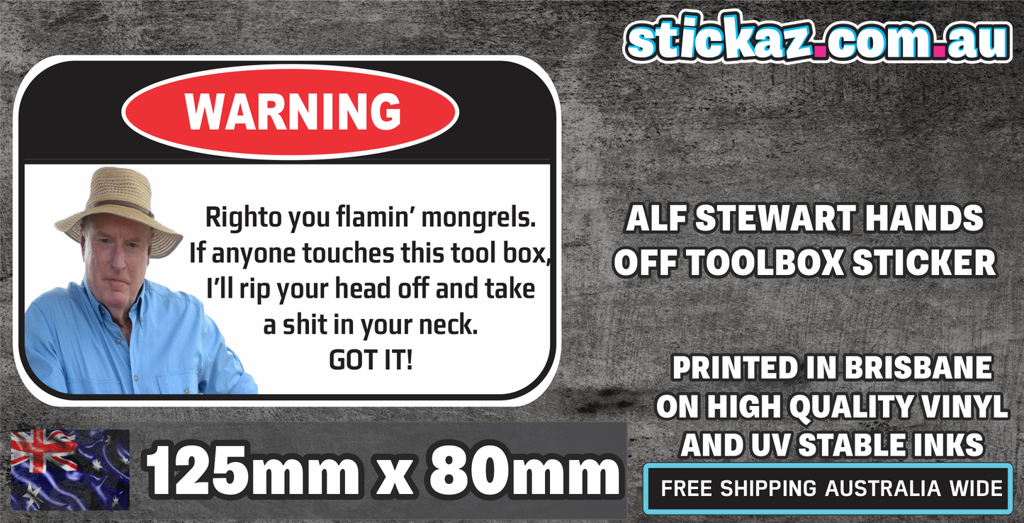 Alf Stewart - Tool Box Sticker