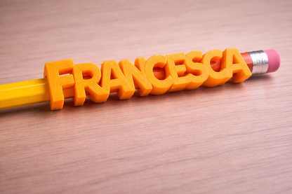 Customizable  pencil slide-on name Packet of 5