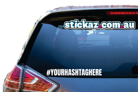 CUSTOM HASHTAG STICKER