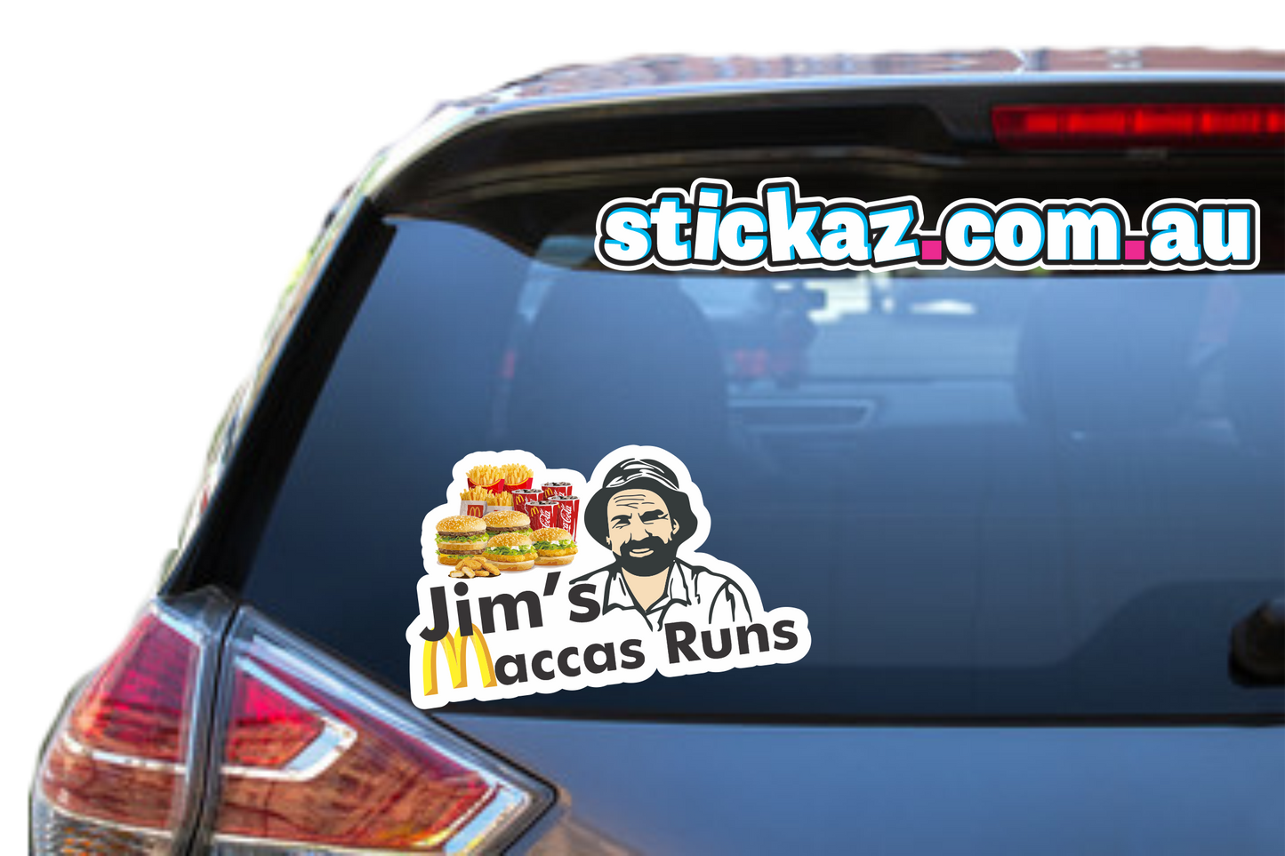 Jim's Maccas Runs Sticker Meme ute 4x4 window bumper funny car decal Jimbo