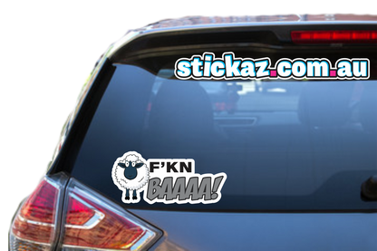 SHEEP FKN BAAA Sticker FUNNY Farmer Humour 4x4 Decal Classic Offroad