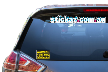 WARNING NO AIRBAGS Vinyl Car Sticker Decal Cheap Funny Truck 4x4 4WD WINDOW