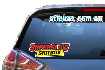 Super Slow Shitbox Sticker Funny Laptop Car Window Bumper 4x4 Decal Supercheap