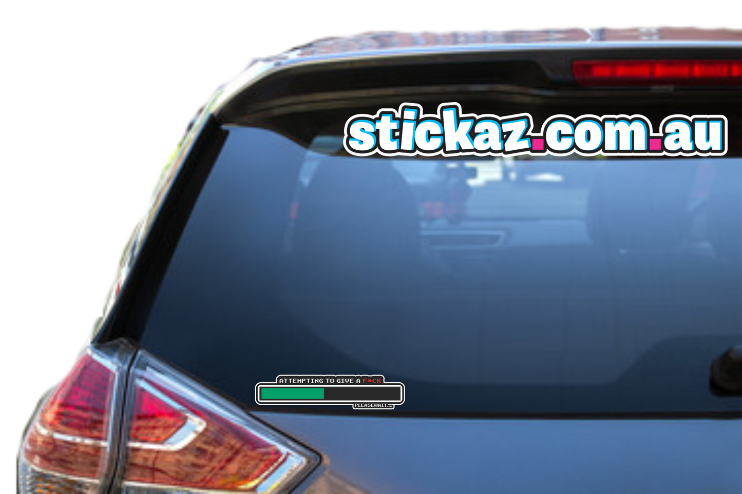ATTEMPTING TO GIVE A F*CK LOADING Wide Vinyl Car Sticker Decal Funny Meme JDM