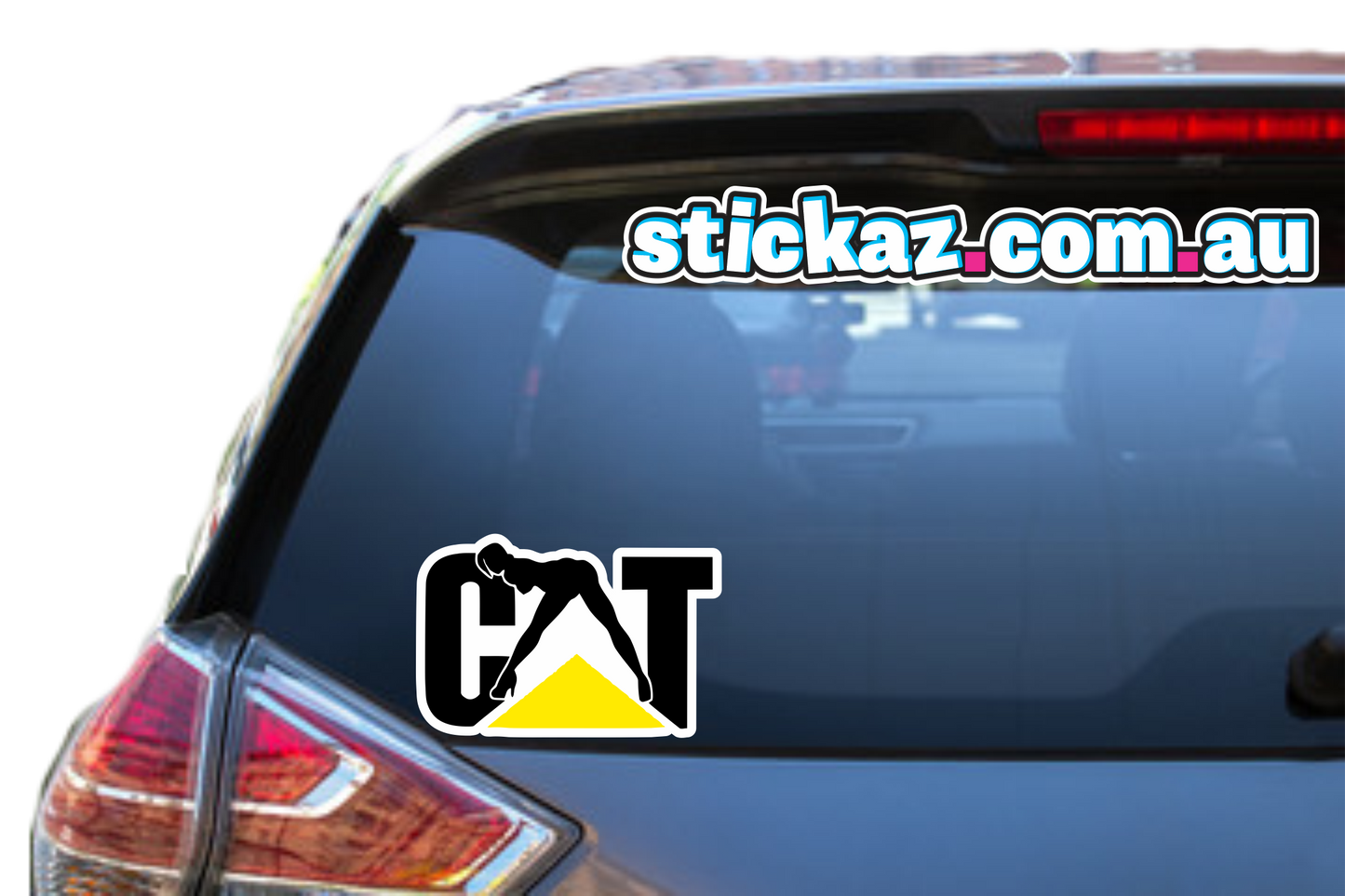 CAT Lady Sticker Funny Laptop Car Window Bumper 4x4 Ute Decal tradie 4wd