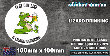 Flat out like a lizard Drinking Sticker Decal Funny Car JDM DRIFT CUTE WINDOW PINK GIRLS