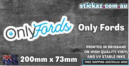 Only Fords Sticker ute 4wd 4x4 window bumper funny car decal Onlyfans meme