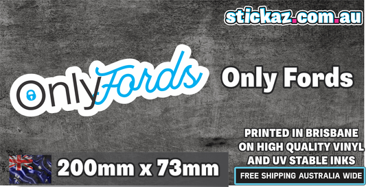 Only Fords Sticker ute 4wd 4x4 window bumper funny car decal Onlyfans meme